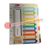 Bìa phân trang giấy 12 số màu